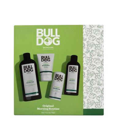 BULLDOG SKINCARE - Morning Routine Kit Giftset for Men | Original Shower Gel Shampoo Moisturiser & Deodorant Morning routine original
