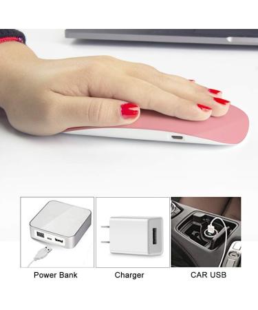 Portable UV LED Mini Nail Lamp for Gel Nails - Pink | 45s/90s Timer Setting & USB Cable Included - Buy Online on GoSupps.com
