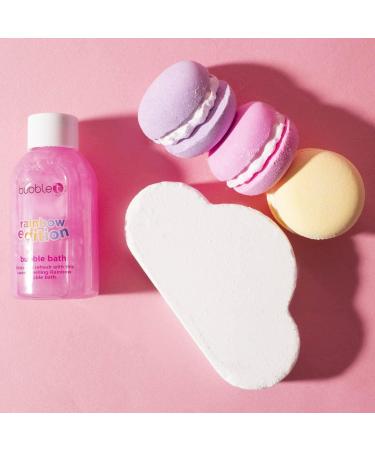 bubble t cosmetics Rainbow Cloud Bath Bomb Fizzer Bubble Bath Macaron Bath Bombs Gift Set | Set of 5 | Vegan Friendly | Rainbow Tea Scent Mixed - Buy Online on GoSupps.com