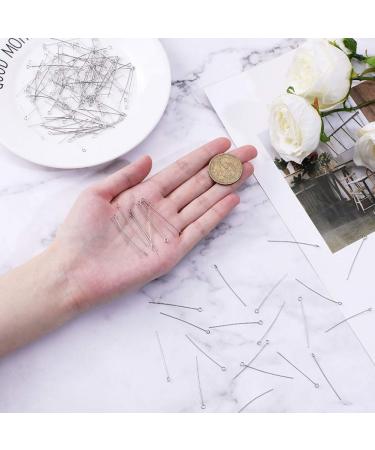 UNICRAFTALE 1000pcs 0.6mm Stainless Steel Eye Pins with Loop - 40mm Long Eye Pins Hooks for Jewelry Making and Crafts | 2mm Hole - Includes Storage Container - Buy Online on GoSupps.com
