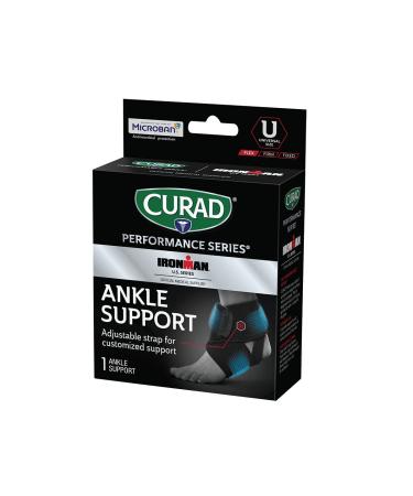 CURAD Performance Series IRONMAN Ankle Support - Wrap-Around Universal Fit for Enhanced Stability | International Shipping Available - Buy Online on GoSupps.com