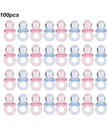 100 Pieces Acrylic Pacifiers - Colorful Mini Toys for Baby Showers Birthdays & Baptisms - International Shipping Available - Buy Online on GoSupps.com