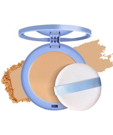 Gagk Matte Perfection Pressed Powder Oil Control Face Powder Matte Smroof Face Powder Polvo Compacto De Maquillaje (03#-Pure beige)