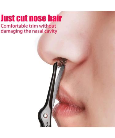 TEMKIN Nose Hair Trimmer - Stainless Steel Manual Scissors for Safe Hair Removal | Small & Efficient Trimming Tool (Black - Buy Online on GoSupps.com