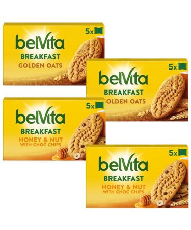 Breakfast Biscuits Bundle With Belvita Breakfast Biscuits Golden Oats x2 & Belvita Breakfast Biscuits Honey and Nuts x2 (4 Pack) - Buy Online on GoSupps.com
