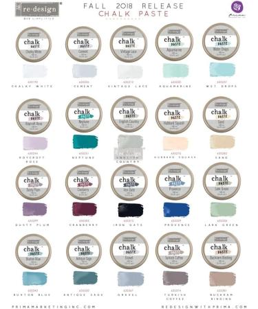 Redesign Chalk Paste 3.4 Fl. Oz. (100ml) - Provence Paint Ink for Fabric & Wood | Silk Screen Stencils & Home Decor | T-Shirt & Wood Printing | Mother's Day & Memorial's Day - Buy Online on GoSupps.com