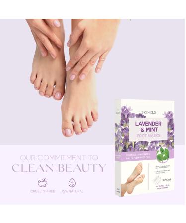 Lavender and Mint Foot Masks Moisturizing Socks - Relieves Swollen & Aching Feet, Removes Odor - 3 Pairs - Buy Online on GoSupps.com