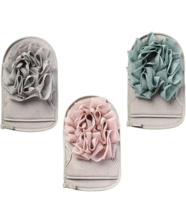 STOBAZA Double Sided Bath Towel Cleaning Sponge - 6 Pcs Facial Cleansing & Dead Skin Remover - Loofah Glove & Shower Scrubber (Assorted Colors 23.5x13.8cm - Buy Online on GoSupps.com