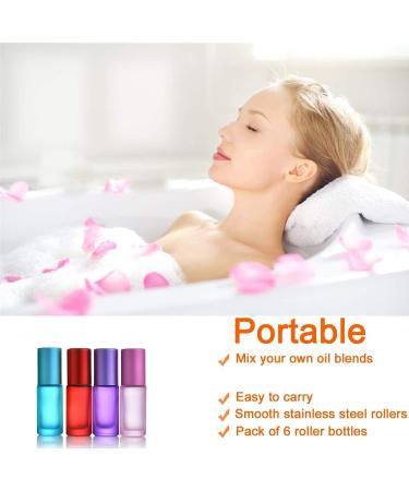 Buy 4PCS Colored 5ml Glass Roll-On Bottles for Essential Oils | Refillable & Portable - Ideal for Perfumes Lotions & Aromatherapy - Buy Online on GoSupps.com