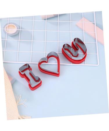Zerodeko 9 Pcs Valentine's Day Stencils Reusable Cake Mold Kitchen Chocolate Molds Valentines Day Cookie Cutters Letter Stamps for Clay Cookie Mold Sandwich Die Cutting Stainless Steel Red - Buy Online on GoSupps.com