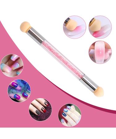 8-Piece Nail Brush Set Acrylic Double-End Brushes Nail Art Sponge & Dotting Tools for Perfect DIY Nail Designs - Buy Online on GoSupps.com