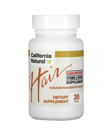 California Natural Hair High Potency 30 Tablets