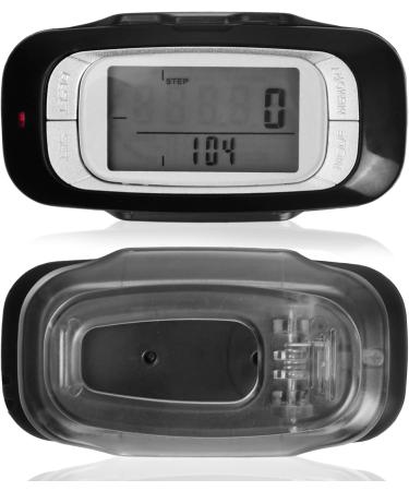 Jinlaili 3D Pedometer - Simple Fitness Tracker with Large LCD Display | Step Mile/KM Calorie & Activity Time Monitor | Clip & Lanyard Included | No App Required - Buy Online on GoSupps.com