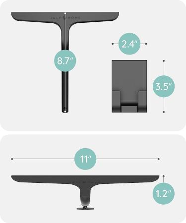 JULY HOME Premium 11-inch Silicone Squeegee with Stainless Steel Core - Shower Accessories for Bathroom, Mirror, Car, Window, Tile and Shower Glass Door (Black) - Buy Online on GoSupps.com