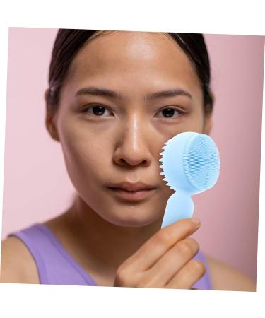 Didiseaon Silicone Face Brush Silicone Brush for Face Facial Scrub Brush Facial Exfoliator Brush Silicone Face Scrub Exfoliating Facial Brush Cleanser Silica Gel Double Sided 3d 11x5cm Sky-blue - Buy Online on GoSupps.com