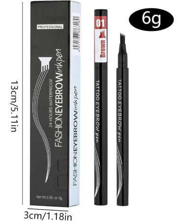 Brow Definers Smudge-Proof Brow Pencil with 4 Forks | Eyebrow Contouring Supplies for Working Home Traveling Dating Gathering Kagrote 1#brown - Buy Online on GoSupps.com