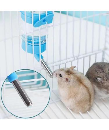 Hamster Water Bottle 80ml Hamster Water Dispenser Free Standing Small Animal Water Bottle with Stand Hut Automatic Feeder and Food Dispenser Holder for Rabbit Guinea Pig Rat Gerbil Chinchilla - Buy Online on GoSupps.com