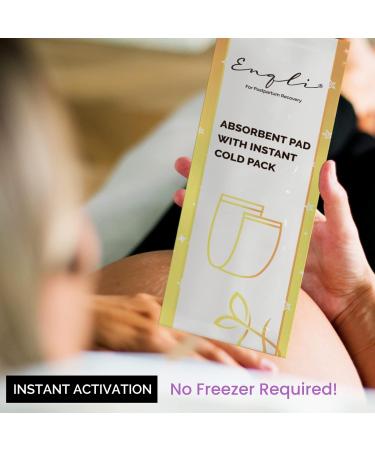 ENQLI Postpartum Ice Packs for Instant Relief After Birth - 8 Perineal Ice Packs + 2 Disposable Underwear | Cold Therapy Pads for Postpartum Care - Buy Online on GoSupps.com