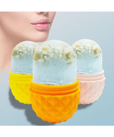 Premium Silicone Ice Roller Mold for Face | Cryotherapy Skin Tightening & Eye Puffiness Relief | Beauty Ice Holder - Orange Pineapple C069 - Buy Online on GoSupps.com