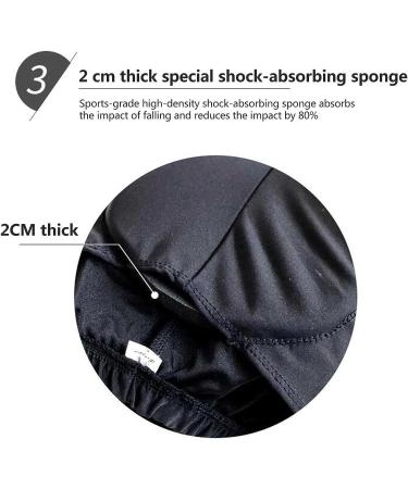 Adult Child Skating Leggings with Skirt & Hip Protection | Figure Skating Pants with Removable Pads - Black | 3XL - Buy Online on GoSupps.com