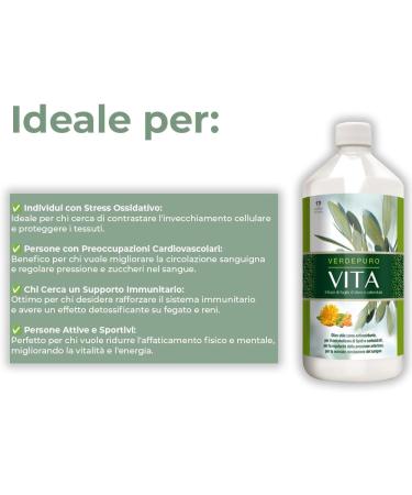 MyVital Verdepuro Vita - Extra Strength Olive Leaf Extract 20% Oleuropein - Immunostabilizer Dietary Supplement - 1000 ml - Buy Online on GoSupps.com