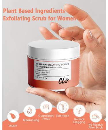 Bikini Area Razor Bump Treatment & Exfoliating Body Scrub for Women - Natural Ingrown Hair Treatment & Bump Eraser - Buy Online on GoSupps.com