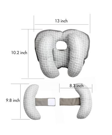 Buy 2 in 1 Baby Travel Cushion | Softhead Neck Support Pillow for Strollers & Beds | Adjustable for 3 Months to 1 Year | Gray - Buy Online on GoSupps.com