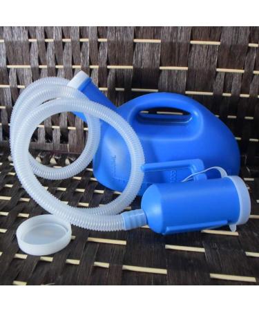 AOSHITU Male Bed Urine Bottles 2000mL Portable Urinal for Men Pee Bottle Collector with 1.3M Tube Blue - Buy Online on GoSupps.com