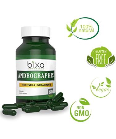 Bixa BOTANICAL Andrographis Extract 20% Andrographolide 60 Veg Capsules - Natural Liver Tonic & Immunity Support Supplement - Buy Online on GoSupps.com