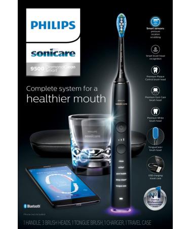 Philips Sonicare DiamondClean Smart 9500 Electric Toothbrush - Black (HX9924/11) - Buy Online on GoSupps.com