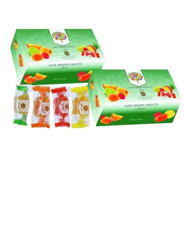 2 x New Berry Fruit Jewels 300grams - Assorted Soft Centred Fruit Jellies - Individually Wrapped Assorted Fruit Jewels