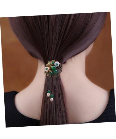 Beavorty 1Pc hair tie hair tie elastics ponytail holders ribbon ponytail holder pearl hair rings thick hair rope wedding hair accessories Women Hair Circle Small and fresh Hair up copper - Buy Online on GoSupps.com