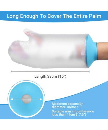 Doact Waterproof Arm Protector for Plaster - Long Arm Shower Protection for Adults & Children - 38cm Waterproof Arm Cover for Safe Bathing - Buy Online on GoSupps.com