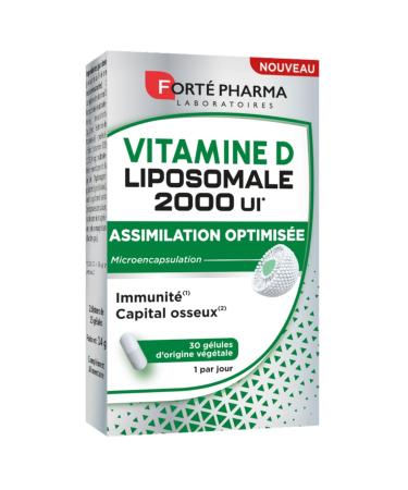 Forté Pharma – Liposomal Vitamin D 2000 IU | Food Supplement Immune Defenses & Bone Health - Optimal Assimilation - Vegetable Capsules - From 12 years old | 30 capsules, 1/day