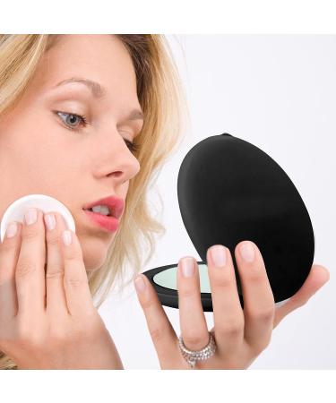 ANXVERS Hand-Held LED Travel Vanity Mirror - 1x/10x Magnifying, Compact 3.5-Inch Luminous Mirror, Double-Sided - Black - Buy Online on GoSupps.com