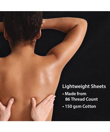 ForPro Premium Flannel Massage Sheet Set - 3-Piece Black Set for Tables & Face Rest - Buy Online on GoSupps.com