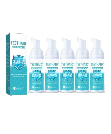 30ml Teethaid Mouthwash tooth white mousse Teeth Whitening Foam toothpaste Teethaid mouthwash natural peppermint tooth white foam tooth lighting mouth care toothpaste (5 pieces)