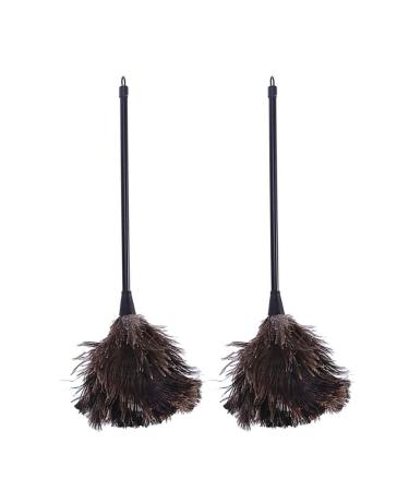 2Pack Feather Duster Ostrich Duster with Long Handle Brush Electrostatic Dust Household Cleaning Accessories Cleaning Long Handle Cleaning Brushes for Household Use