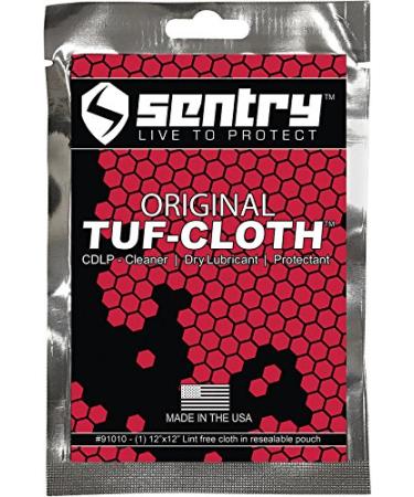 Sentry Solutions Tuf-Cloth Pouch 12" x 12" lint Free Cloth, Red (91010)
