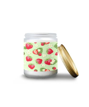 Vanilla Candles for Home Scented Aromatherapy Jar Candles 7 oz Long Lasting Candles Scented Candles Gift Set for Women Perfect for Birthday Gifts Strawberries and Leaves
