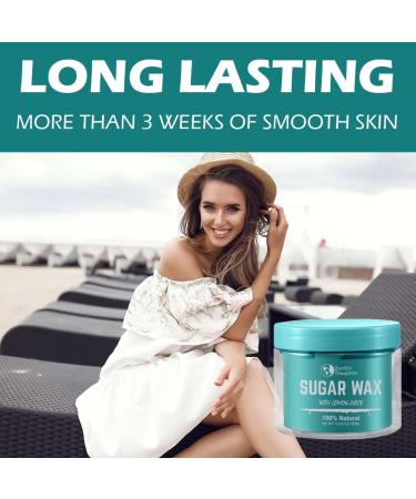 Sugar Wax Kit - Organic Hair Removal for Women | Medium All Purpose Sugar Waxing Kit | Includes Applicators & Strips | Long Lasting & Gentle Sugaring Hair Removal | Home Waxing Kit for Bikini, Legs, Eyebrows - Buy Online on GoSupps.com