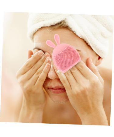 minkissy 32 Pcs Rabbit Ears Facial Brush Silicone Exfoliating Brush Hair Scalp Massager Facial Cleansing Pads Hand Held Massager Face Scrub Cleansing Brush Household Miss Silica Gel Pink Light Pinkx8pcs 7.5x7.5cmx8pcs - Buy Online on GoSupps.com