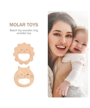 ORFOFE Molar Sensory Chewing Teether - Infant Safe Wooden Toy for Soothing and Self-Soothing - Adorable Toddler Plaything - Buy Online on GoSupps.com