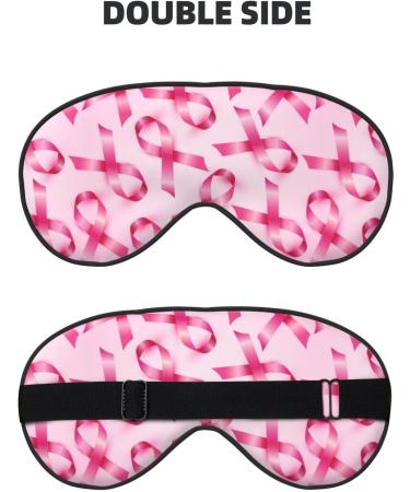 Breast Cancer Awareness Sleep Mask - Adjustable Double-Sided Eye Cover for Comfort & Eye Edema Relief - Buy Online on GoSupps.com
