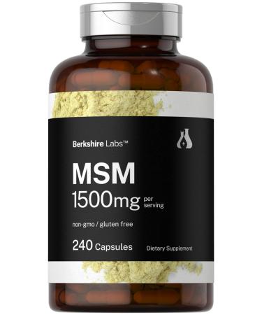 Horb ach MSM Capsules 1500mg | 240 Count | Non-GMO Gluten Free Supplement | Berkshire Labs