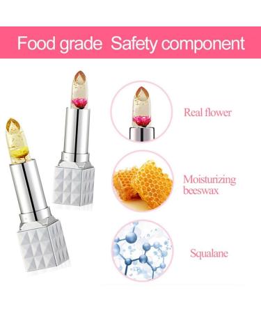 3 Pieces Magic Crystal Lipstick with Flower | Beexy Waterproof Color-Changing Lip Balm | Jelly Lips - Shop Now! - Buy Online on GoSupps.com