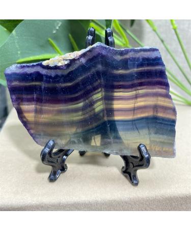 Natural Crystal Rough Natural Sphere Fluorite Natural Stone Crystal Slab Gem Minerals Green Purple Fengshui Souvenirs for Home Decoratiom Accessories 1pc 170-195g