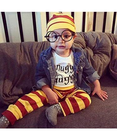 Baby Snuggle This Muggle Bodysuit Set with Striped Pants & Hat - Size 70 (0-6M) - Buy Online on GoSupps.com