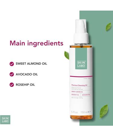 SkinLabo - Precious Cleansing Oil Balancing Cleanser and Make-up Remover Removes Stubborn Make-up with Sweet Almond Oil and Avocado Oil - 150 ml - Buy Online on GoSupps.com