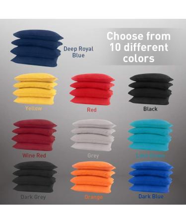 JBM Cornhole Bags - Duck Canvas Bean Bags for Tossing Games (Pack of 4, 10 Colors) - Orange, 14 oz - Buy Online on GoSupps.com